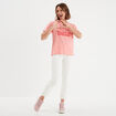 T-shirt manches courtes Tic et Tac rose saumon femme