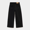 Pantalon coupe large 5 poches coton noir fille