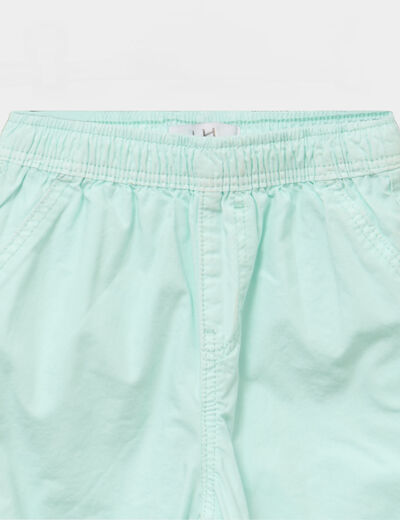 Pantalon jogger doublage coton bleu turquoise b&eacute;b&eacute; fille
