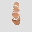 Sandales plates blanc femme