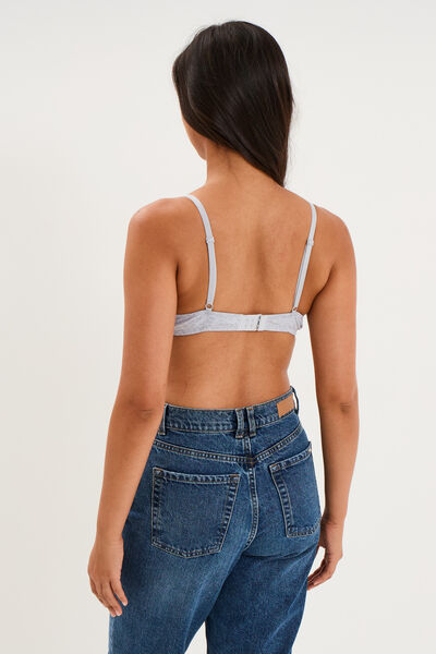 Soutien-gorge padd&eacute; embo&icirc;tant gris clair femme