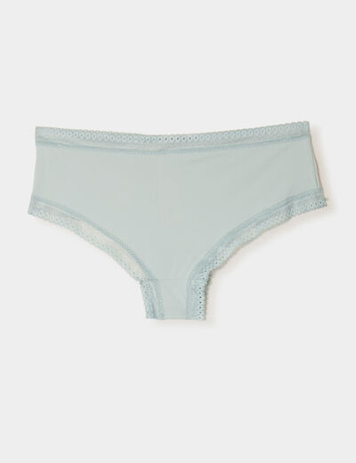 Lot 2 shortys bandes dentelle vert clair femme