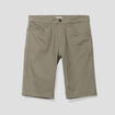 Bermuda droit stretch 5 poches coton vert kaki homme