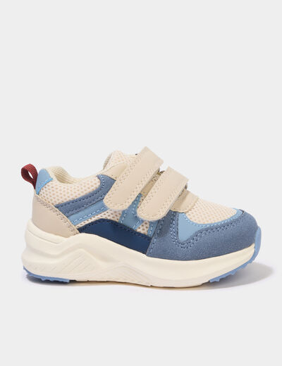 Baskets running &agrave; scratchs bleu b&eacute;b&eacute; gar&ccedil;on