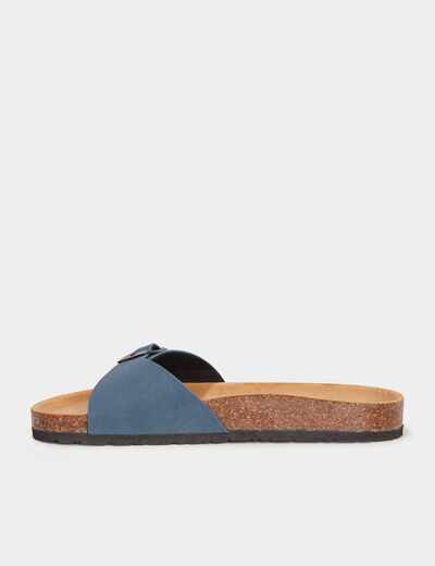 Mules avec boucles bleu marine homme