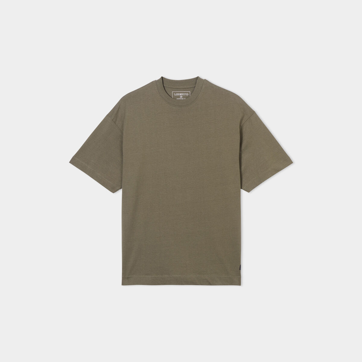 T-shirt oversize manches courtes Liberto vert kaki homme