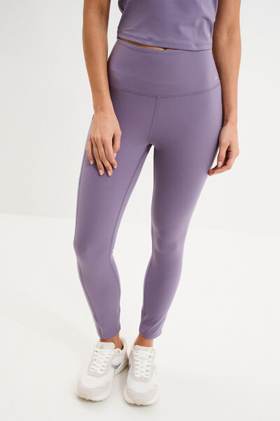 Legging de sport taille haute violet femme