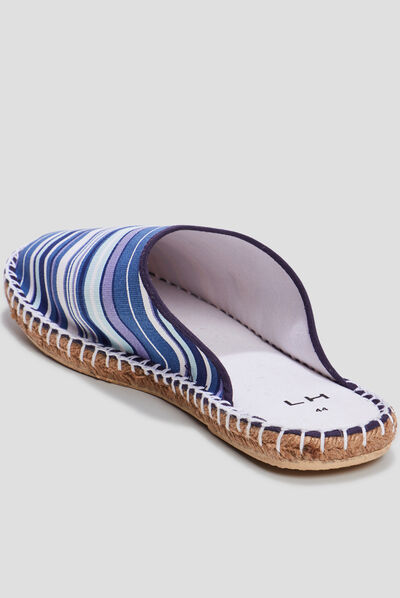 Chaussons mules bleu homme