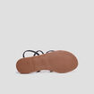 Sandales plates noir femme