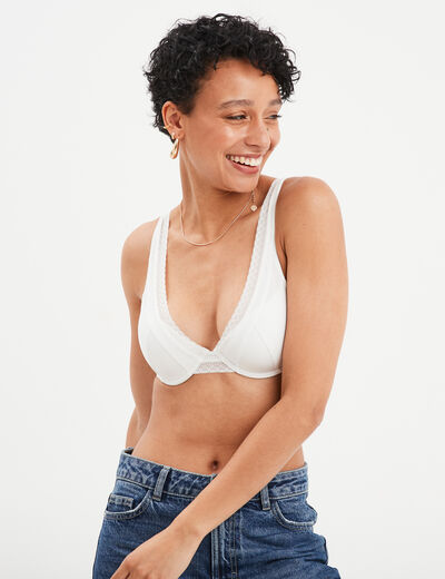 Soutien-gorge foulard paddé blanc femme