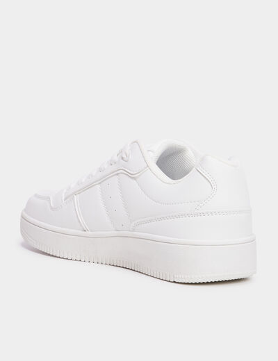 Tennis basses semelle &eacute;paisse Creeks blanc femme