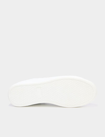 Baskets basses &agrave; lacets blanc femme