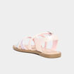 Sandales avec brides d'attache cheville rose fille