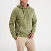 Sweat molleton à capuche hoodie vert kaki homme