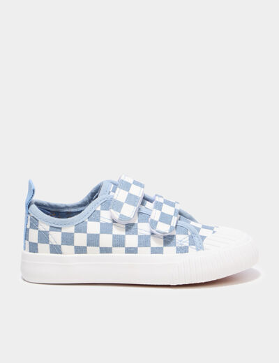 Tennis basses &agrave; scratchs bout renforc&eacute; bleu gar&ccedil;on