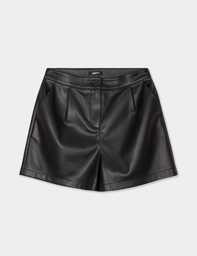 Short large simili cuir Liberto noir femme
