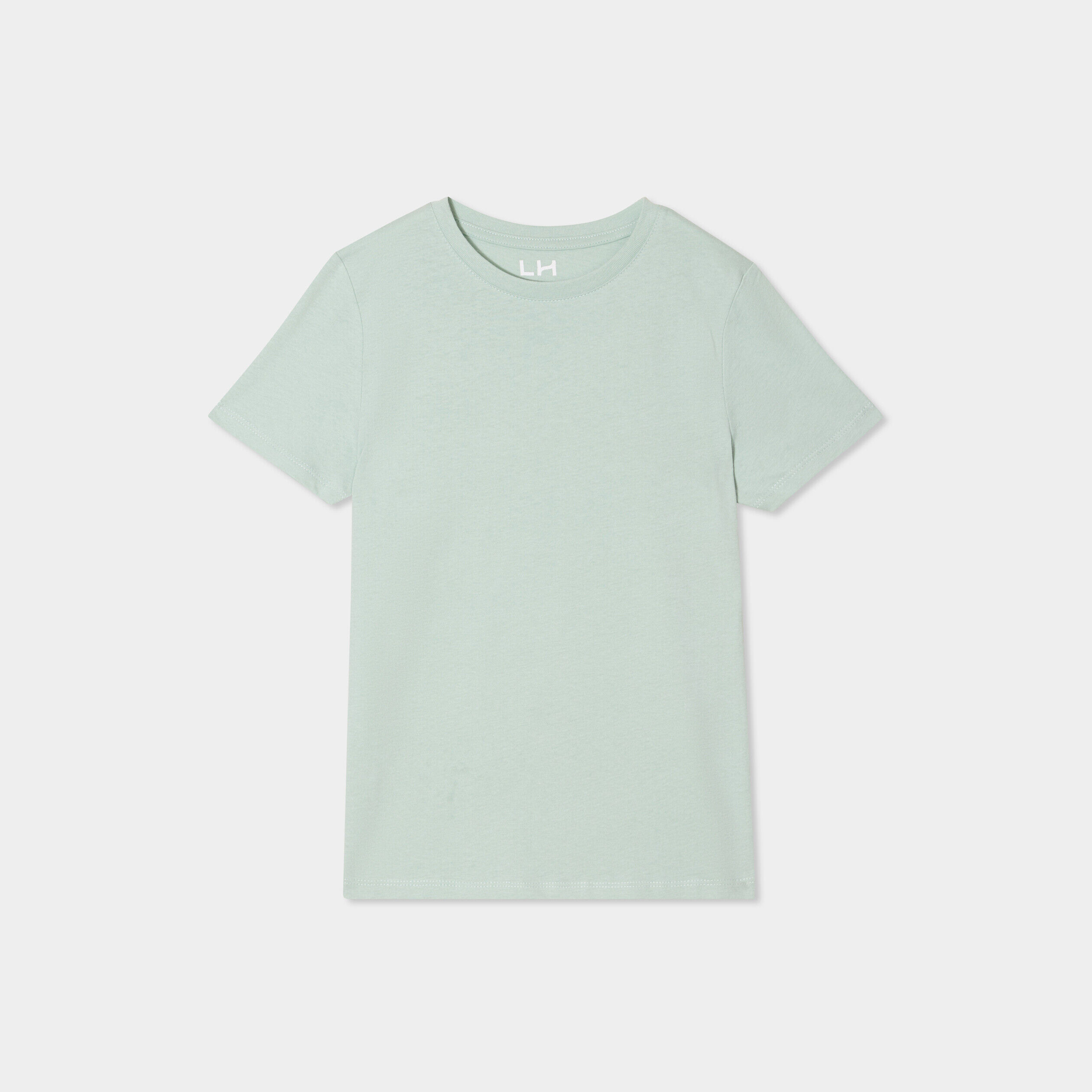 T-shirt en coton manches courtes vert pastel garçon LH