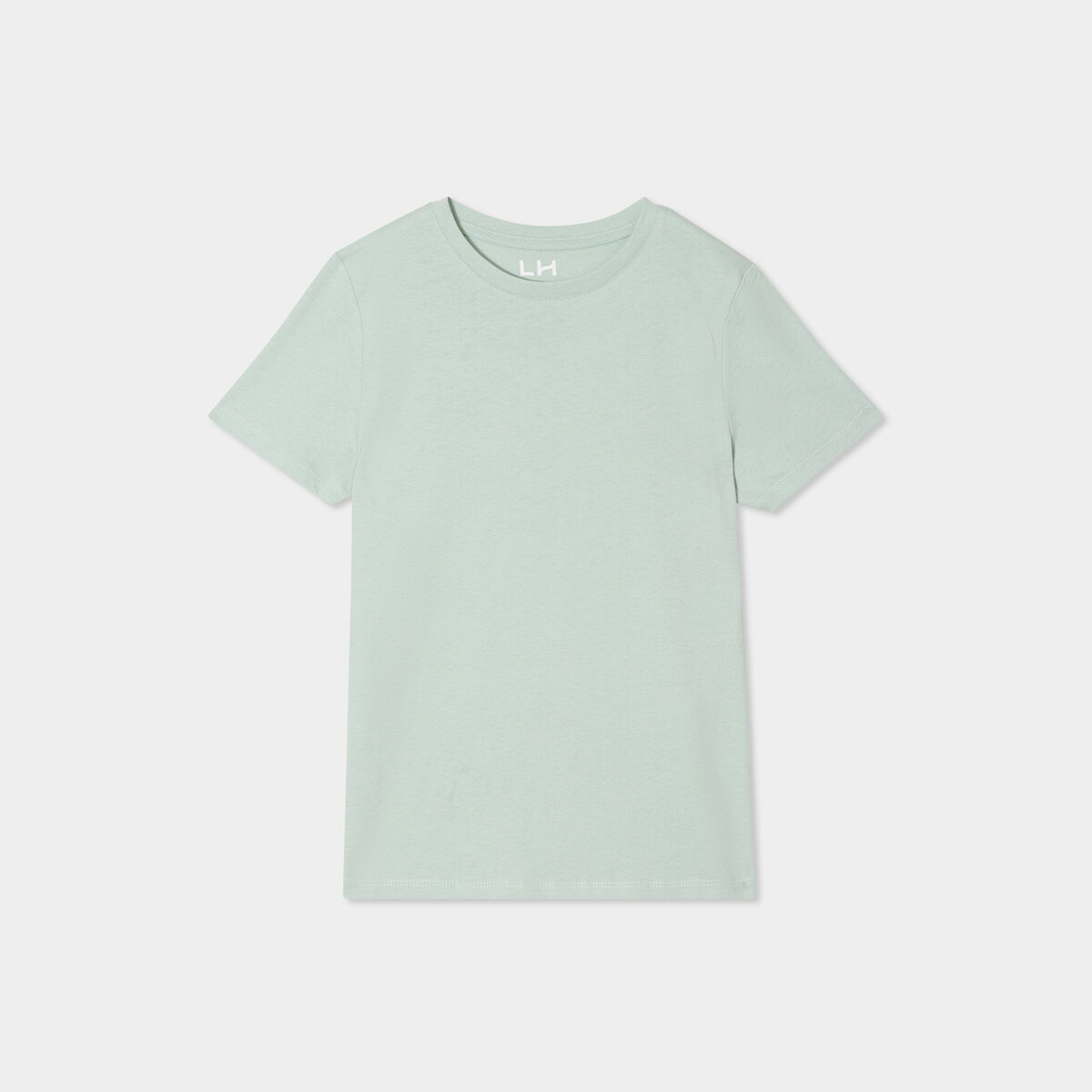 T-shirt en coton manches courtes vert pastel garçon