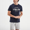 Ensemble pyjama 2 pièces bleu marine homme