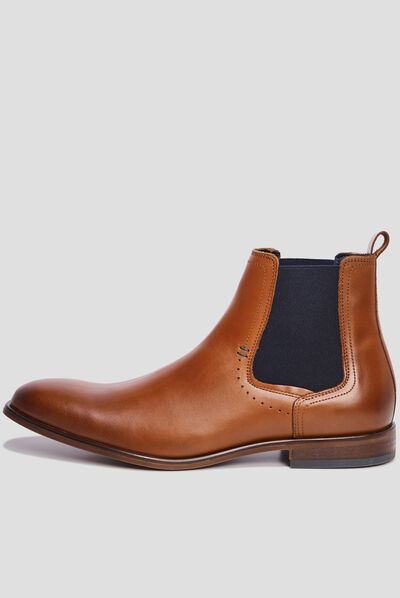 Bottines chelsea Beavy en cuir marron cognac homme