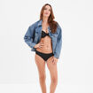 Soutien-gorge corbeille padd&eacute; microfibre noir femme