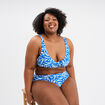 Bas de maillot de bain bleu femme grande taille