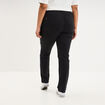 Jeans slim taille haute 5 poches denim noir femme grande taille