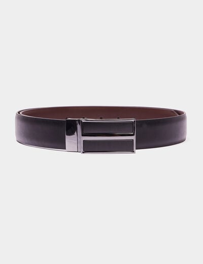 Ceinture réversible noir homme