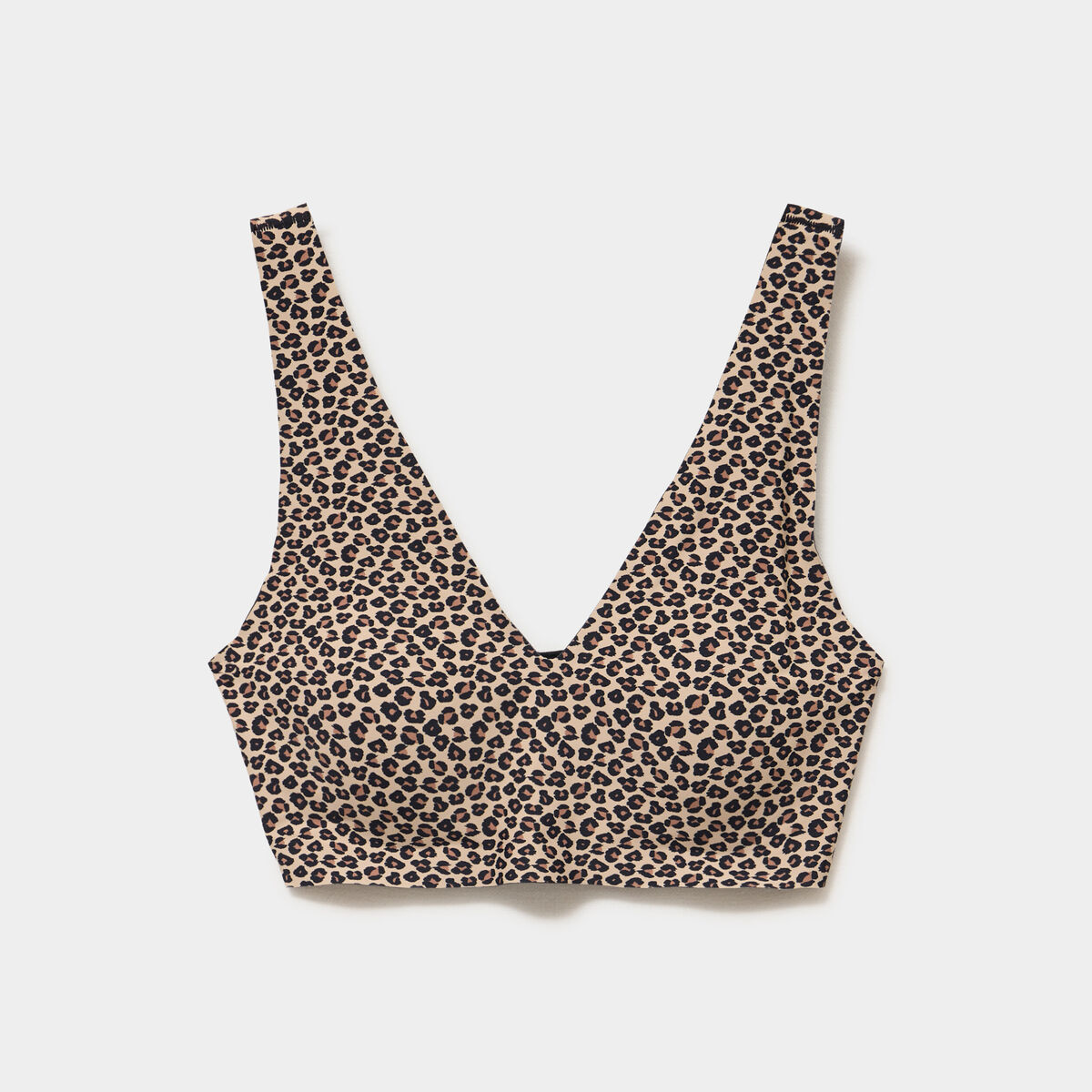 Soutien-gorge brassi&egrave;re microfibre marron femme
