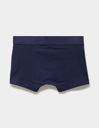 Lot 5 boxers coton majoritaire bleu marine gar&ccedil;on
