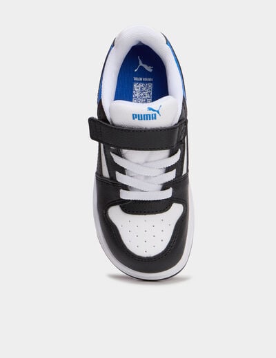 Baskets &agrave; scratchs Puma Rebound Slam bleu electrique gar&ccedil;on