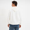 Sweat à capuche hoodie 1 poche blanc homme