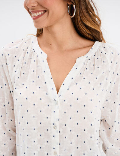 Blouse oversize coton majoritaire blanc femme