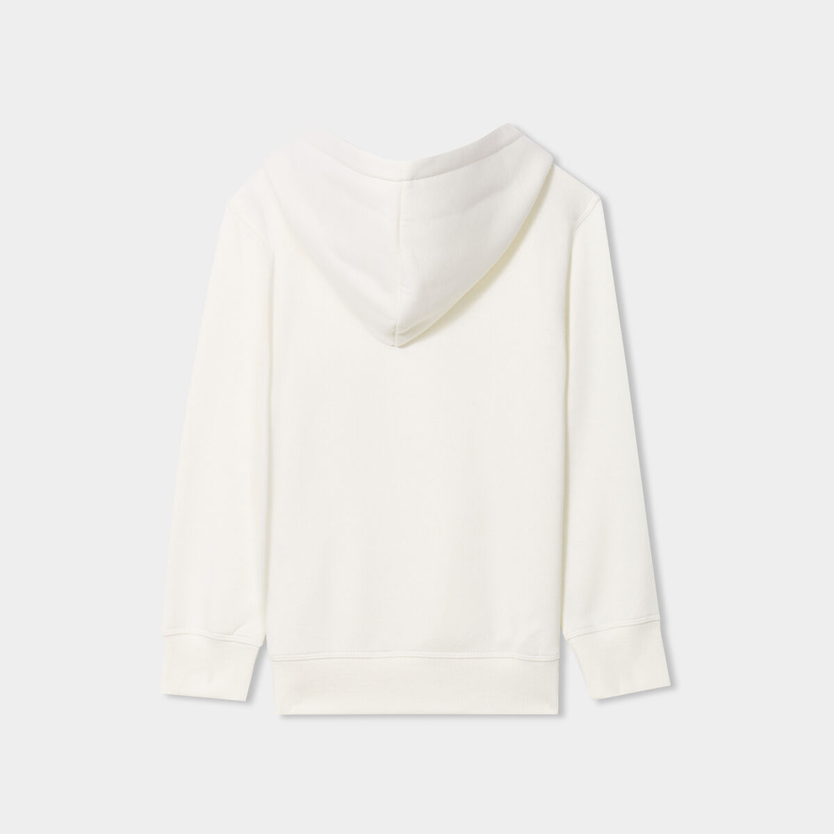 Sweat à capuche hoodie poche kangourou creme garçon