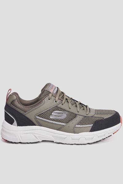 Baskets running mémoire forme Skechers vert kaki homme