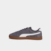 Baskets &agrave; lacets en cuir Puma Club II gris fonc&eacute; homme