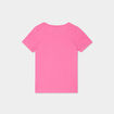 T-shirt manches courtes en coton rose fushia fille