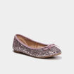 Ballerines &agrave; paillettes vieux rose fille
