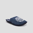Mules bout rond bleu homme