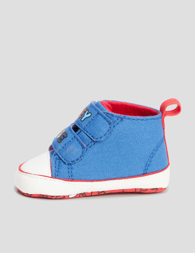 Bottillons à scratchs Mickey bleu bébé garçon