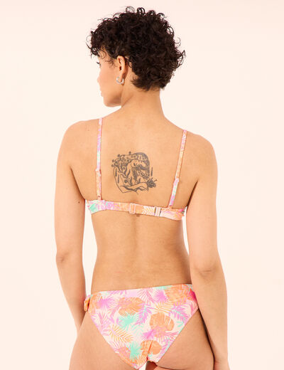 Haut de maillot de bain forme push up orange femme