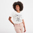 T-shirt manches courtes coton Snoopy ivoire femme
