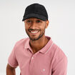 Casquette effet velours côtelé noir homme
