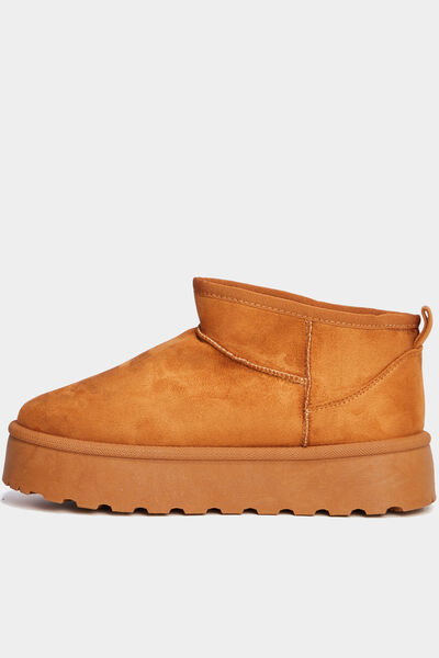 Bottines compens&eacute;es fourr&eacute;es Creeks marron femme