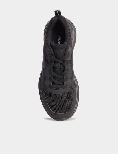 Baskets running à lacets Run-Up noir femme