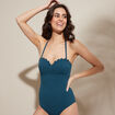 Maillot de bain une pièce bleu pétrole femme
