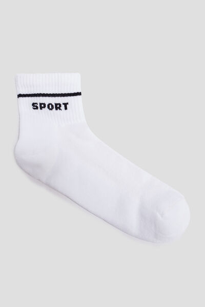 Lot 3 paires de chaussettes de sport blanc homme