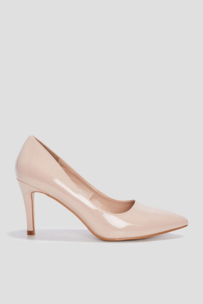 Escarpins vernis à talons Mosquitos beige femme