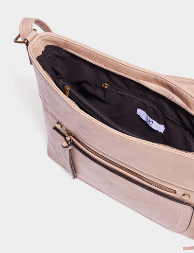 Sac en bandoulière sable femme