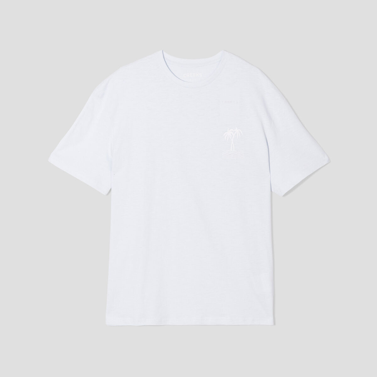 T-shirt oversize manches courtes Creeks bleu clair homme